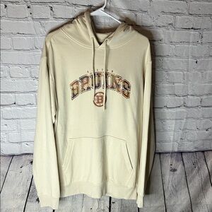 Men’s Boston Bruins Levelwear khaki pullover hoodie size large